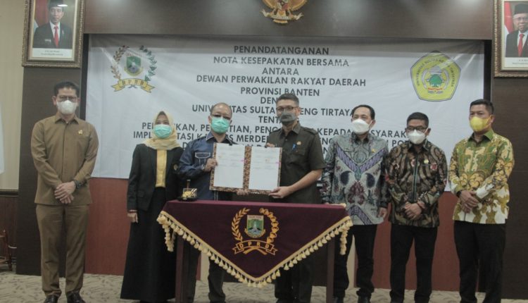 Wujudkan Kampus Merdeka, Untirta Teken MoU Dengan DPRD Banten